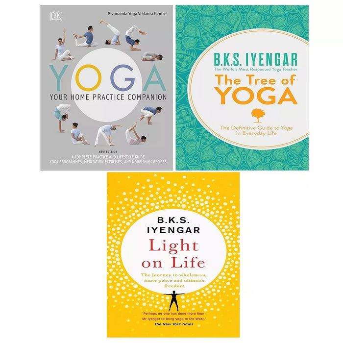 Yoga Your Home Practice Companion (HB), Tree of Yoga, Light on Life 3 Books Set - The Book Bundle