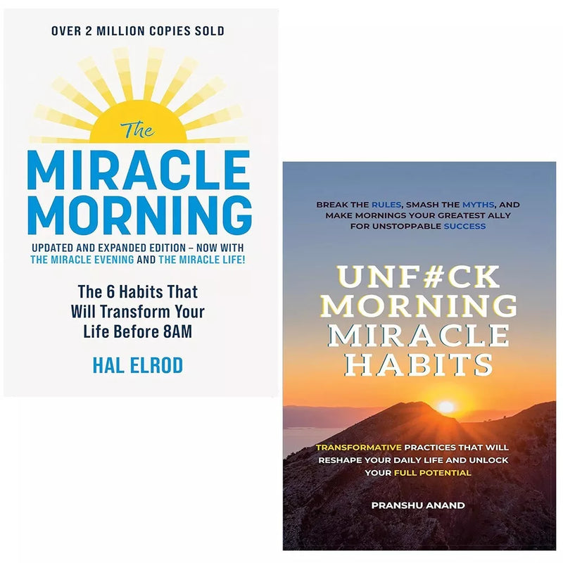 UnF#ck Morning Miracle Habits Pranshu Anand, Miracle Morning Hal Elrod 2 Books Set - The Book Bundle