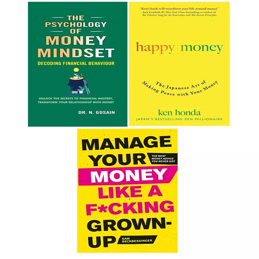 Manage Your Money Like a Fcking Grown-Up,Psychology of Money,Happy Money 3 Books Set - The Book Bundle