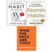 Who The F*ck Are You, Atomic Habits James Clear, Power of Habit 3 Books Set - The Book Bundle