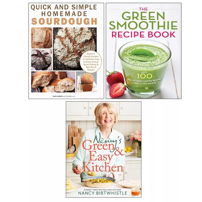 Nancy's Green Easy Kitchen HB, Green Smoothie, Simple Homemade Sourdough 3 Books Set - The Book Bundle