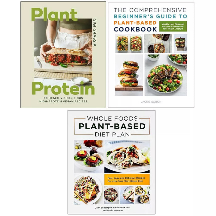 Plant Protein(HB), Plant-Based Cookbook, Whole Foods Plant-Based 3 Books Set - The Book Bundle