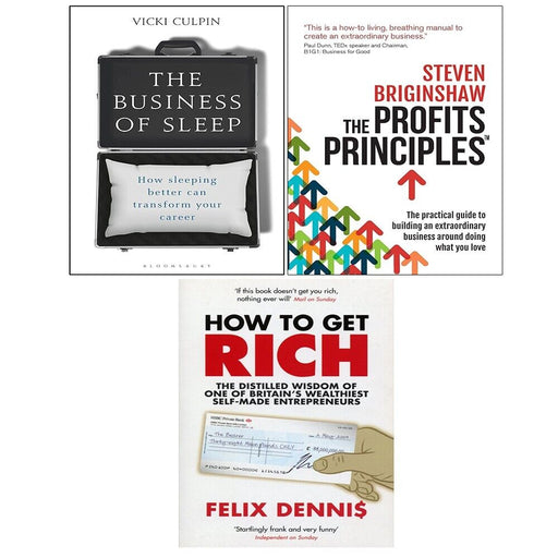 Business of Sleep (HB),Profits Principles,How to Get Rich Felix Denn 3 Books Set - The Book Bundle