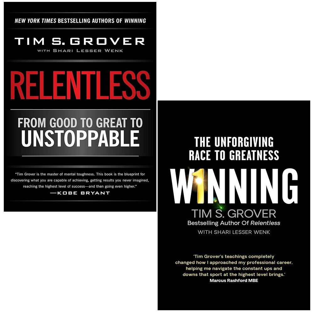 Tim Searchinger Books Tim S. Grover Collection 2 Books Set (Relentless, Winning Unforgiving ...
