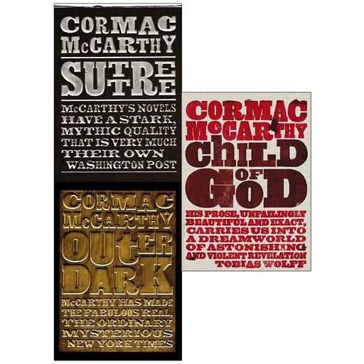 Cormac McCarthy Collection 3 Books Set *(Suttree, Outer Dark, Child of God ) - The Book Bundle
