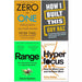 Zero to One, How I Built This Guy Raz, Range David Epstein, Hyperfocus 4 Books Set - The Book Bundle