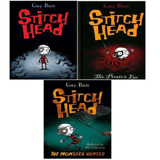 Stitch Head Series Collection 3 Books Set by Guy Bass, Pete Williamson Monster - The Book Bundle