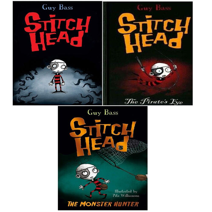 Stitch Head Series Collection 3 Books Set by Guy Bass, Pete Williamson Monster - The Book Bundle