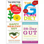 The Food For Life, G Plan Diet, Happy Healthy Gut, The 28 Day Gut Health Plan 4 Books Collection Set - The Book Bundle