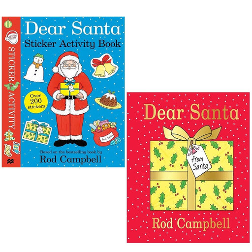 Rod Campbell Collection 2 Books Set Dear Santa Sticker Activity,A lift-the-flap - The Book Bundle
