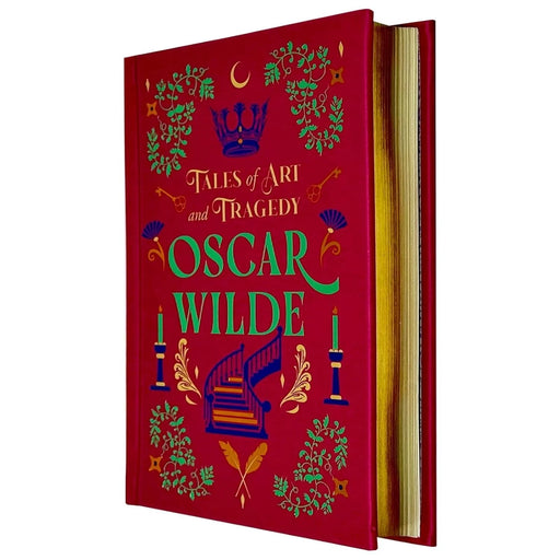 Leather-bound Tales of Art and Tragedy by Oscar Wilde, featuring elegant design and classic book cover from Wilco International LLP.