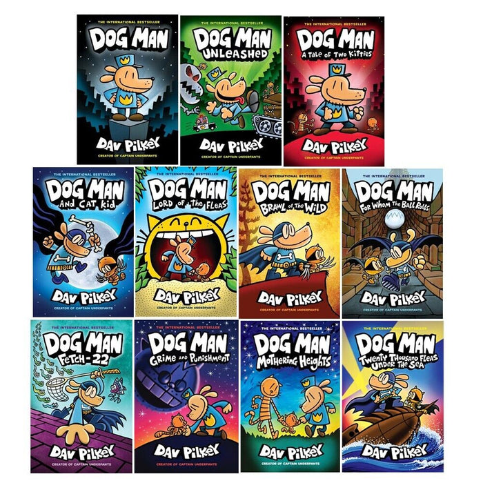 Dog Man book Series 1 - 11 Books Collection Set by Dav Pilkey - The Book Bundle