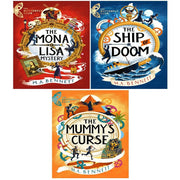 Welbeck Flame collection of three M.A. Bennett books: The Ship of Doom, The Mummy's Curse, and The Mona Lisa Mystery, featuring colorful cover art.