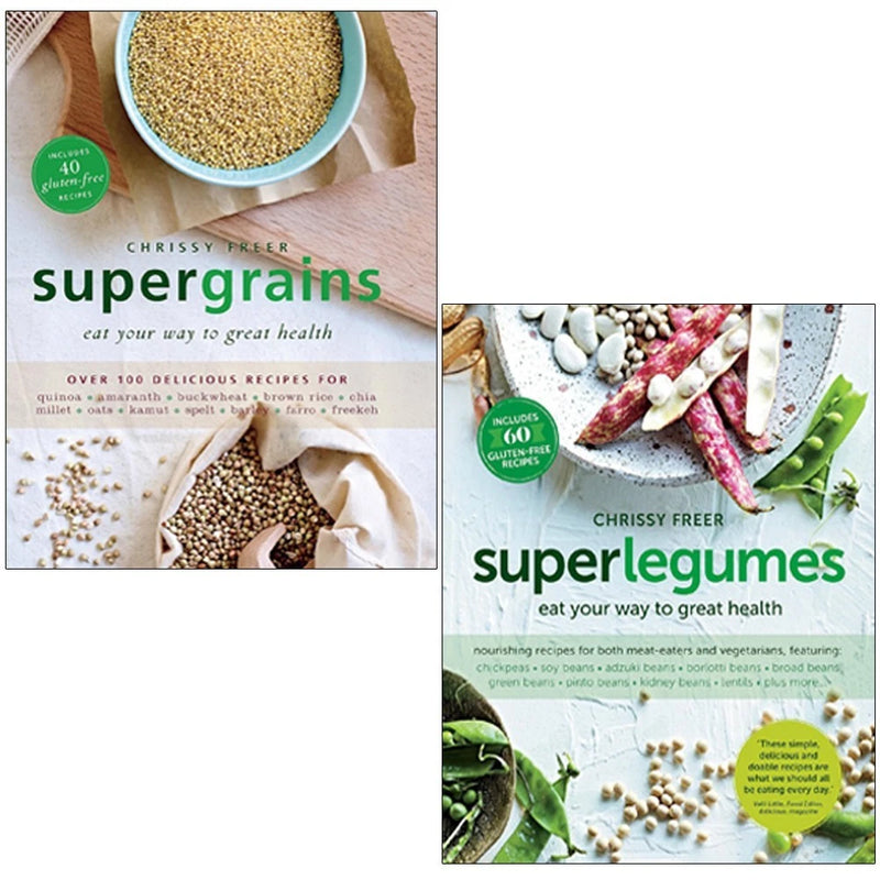 Supergrains & Superlegumes 2 Books Collection Set by Chrissy Freer - Non Fiction - Paperback