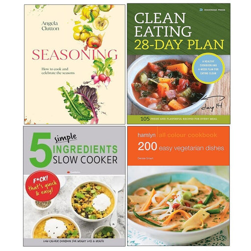 Seasoning(HB),Hamlyn All Colour,5 Simple Ingredients,Clean Eating 28-day 4 Books Set - The Book Bundle