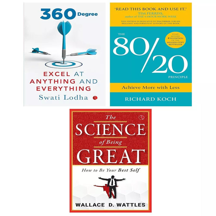 Richard Koch 80/20 Principle, Science of Being Great, 360 DEGREE 3 Books Set - The Book Bundle