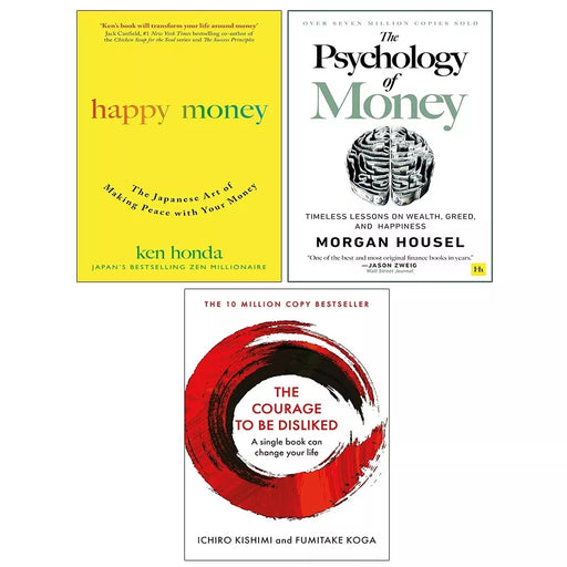 Happy Money Ken Honda, Courage to be Disliked, Psychology of Money 3 Books Set - The Book Bundle
