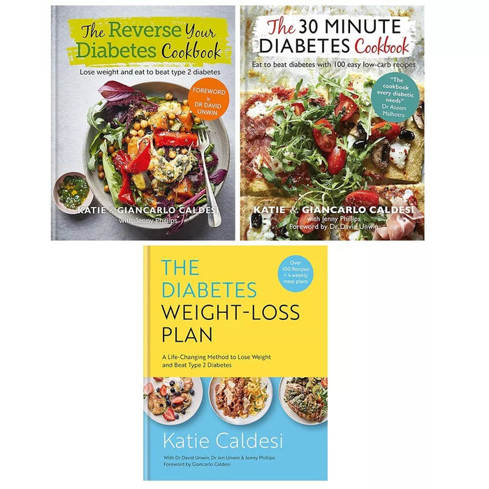 Katie Caldesi Collection 3 Books Set Reverse Your Diabetes,Diabetes Weight-Loss - The Book Bundle