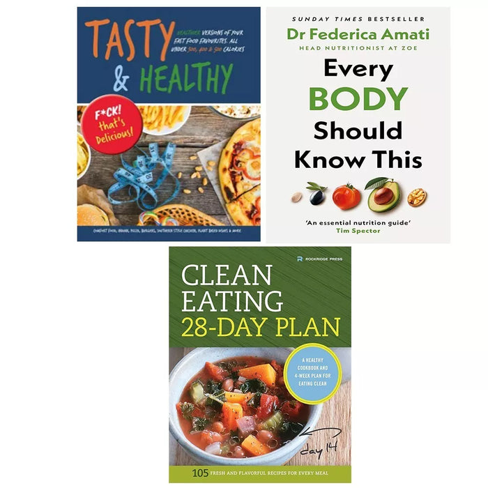Every Body Should Know This (HB), Clean Eating 28-day Plan,Tasty Healthy 3 Books - The Book Bundle
