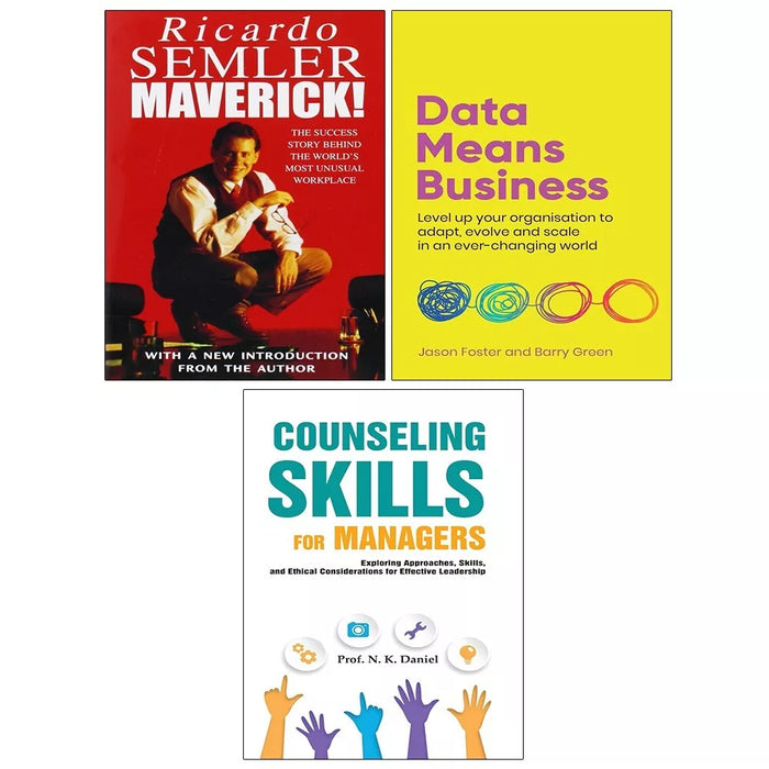 Maverick, Counseling Skills For Managers, Data Means Business 3 Books Set - The Book Bundle