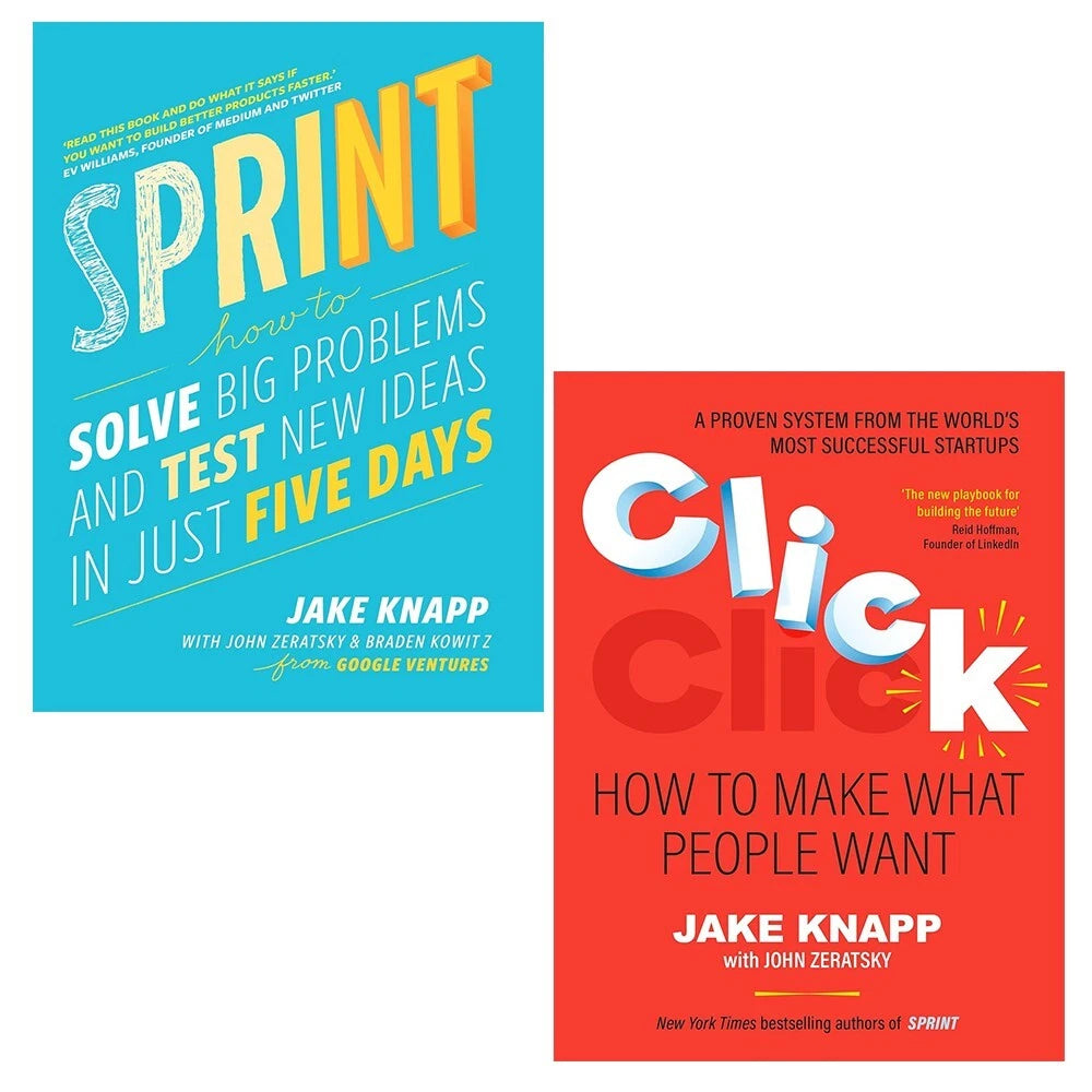 Jake Knapp, John Zeratsky Collection 2 Books Set Click, Sprint Braden ...