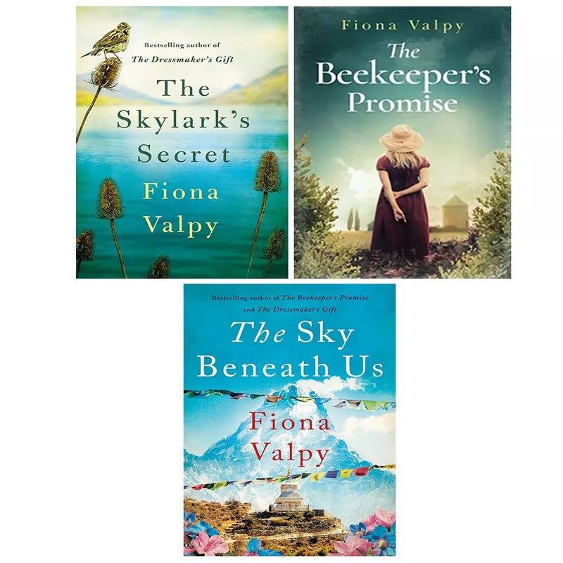 Fiona Valpy Collection 3 Books Set Beekeeper Promise,Sky Beneath,Skylarks Secret - The Book Bundle