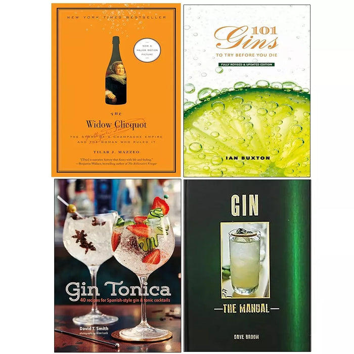 Gin Manual,101 Gins To Try Before You,Gin Tonica,Widow Clicquot 4 Books Set - The Book Bundle