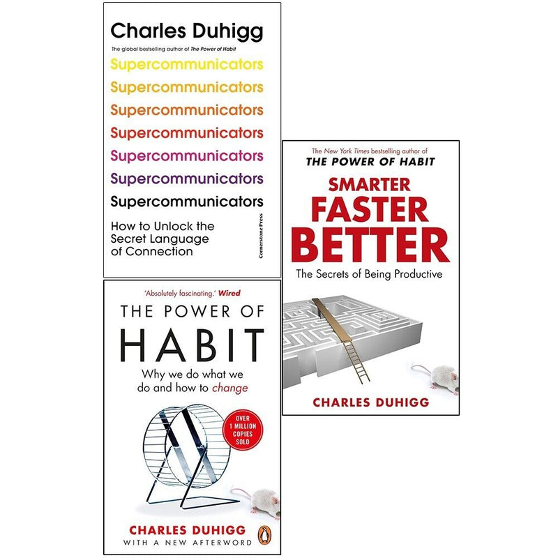 Charles Duhigg Collection 3 Books Set (Supercommunicator, Smarter Faster Better) - The Book Bundle