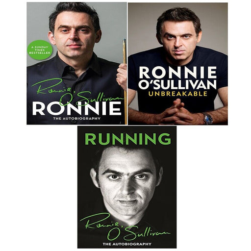 Ronnie O'Sullivan Collection 3 Books Set Unbreakable, Running, Ronnie - The Book Bundle