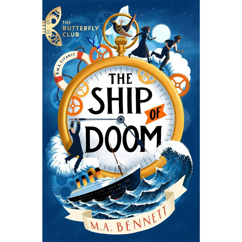 Welbeck Flame The Butterfly Club Collection by M.A. Bennett featuring three mystery adventure books: Ship of Doom, Mummy's Curse, Mona Lisa.