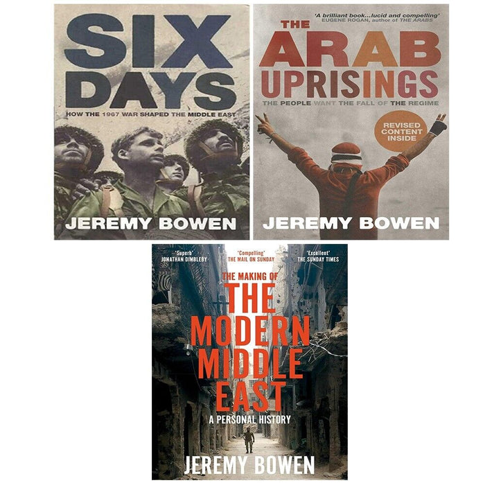 Jeremy Bowen Collection 3 Books Set Six Days,Arab Uprisings,Making of the Modern - The Book Bundle