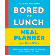 Meal planner from Bored of Lunch series by Nathan Anthony, featuring colorful pages and easy-to-use design for meal organization.