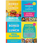 Ebury Press Bored of Lunch 4 Books Collection by Nathan Anthony, non-fiction set with mixed formats and colorful covers.