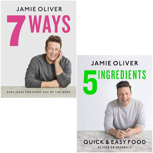 Jamie Oliver 2 Books Collection Set 7 Ways, 5 Ingredients Quick & Easy Food - The Book Bundle