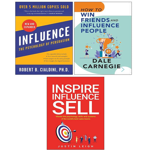 Influence,Inspire Influence Sell,How To Win Friends Influence People 3 Books Set - The Book Bundle