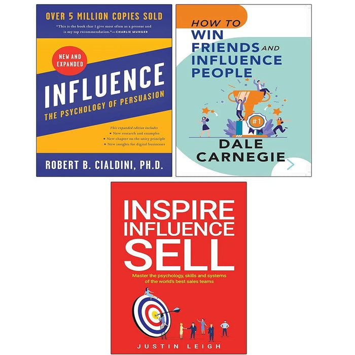 Influence,Inspire Influence Sell,How To Win Friends Influence People 3 Books Set - The Book Bundle