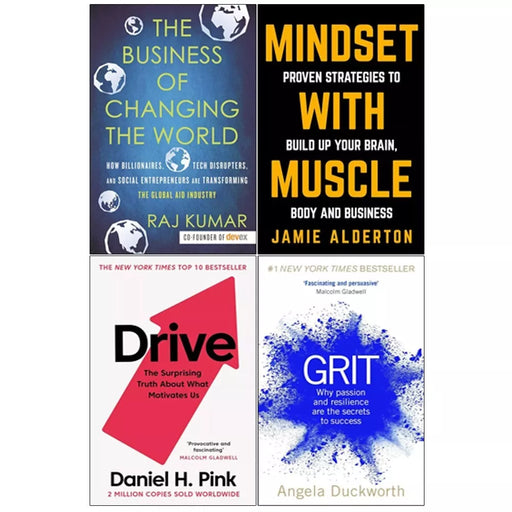 Business of Changing, Mindset with Muscle, Drive, Grit 4 Books Collection Set - The Book Bundle