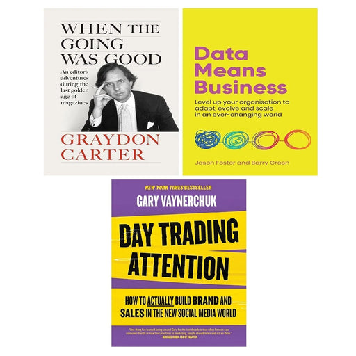 When the Going Was Good, Day Trading Attention, Data Means Business 3 Books Set - The Book Bundle