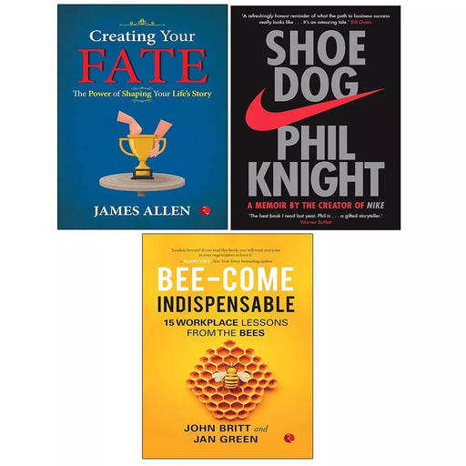 Shoe Dog Phil Knight, Creating Your Fate, Bee-come Indispensable 3 Books Set - The Book Bundle