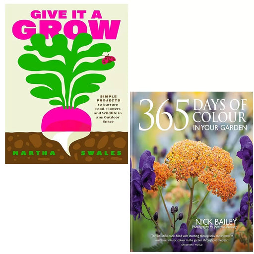 Give it a Grow Martha Swales, 365 Days of Colour In Your Garden 2 Books Set - The Book Bundle