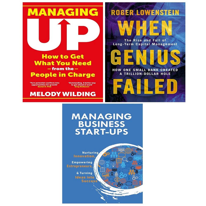 Managing Up, Managing Business Start-Ups V.K.Stevin, When Genius Failed 3 Books Set - The Book Bundle