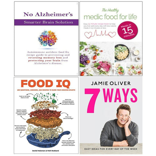 Food IQ,Healthy Medic Food for Life,No Alzheimer Smarter, 7 Ways 4 Books Set - The Book Bundle