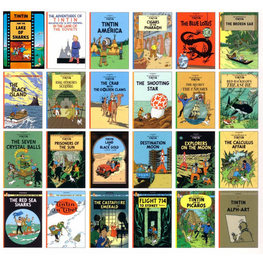 The Adventures of Tintin Series 24 Books Collection Set by Hergé - The Book Bundle