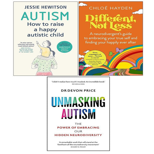 Different, Not Less, Autism Jessie Hewitson, Unmasking Autism 3 Books Set - The Book Bundle