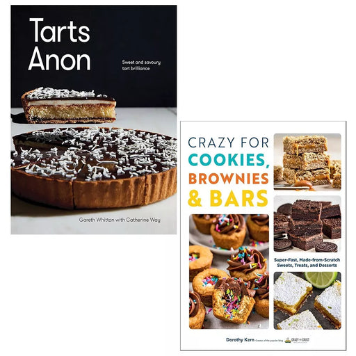 Tarts Anon Gareth Whitton (HB), Crazy For Cookies Brownies Bars 2 Books Set - The Book Bundle