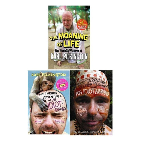 Karl Pilkington 3 Books Collection Set (The Moaning of Life,An Idiot Abroad) - The Book Bundle