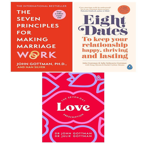 Dr John Schwartz Gottman Collection 3 Books Set (Eight Dates,Seven-Day Love Presc) - The Book Bundle