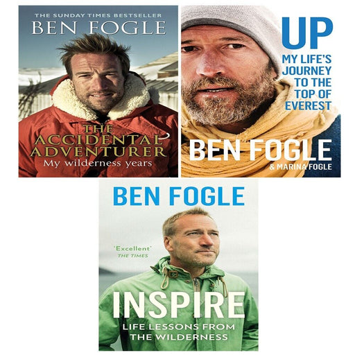 Ben Fogle Collection 3 Books Set Accidental Adventurer, Inspire, Up My Life’s - The Book Bundle