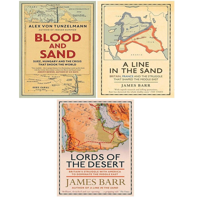 James Barr Collection 3 Books Set Lords of the Desert, A Line in the Sand - The Book Bundle