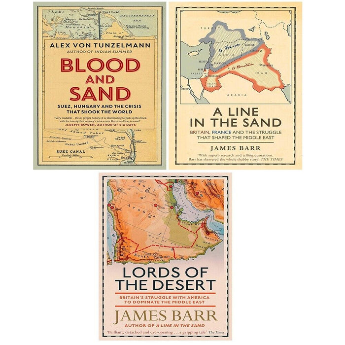 James Barr Collection 3 Books Set Lords of the Desert, A Line in the Sand - The Book Bundle